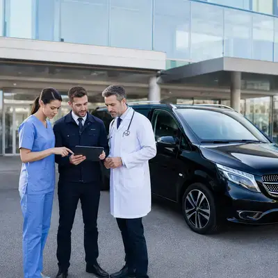 Coordinación con centros hospitalarios y clínicas de referencia